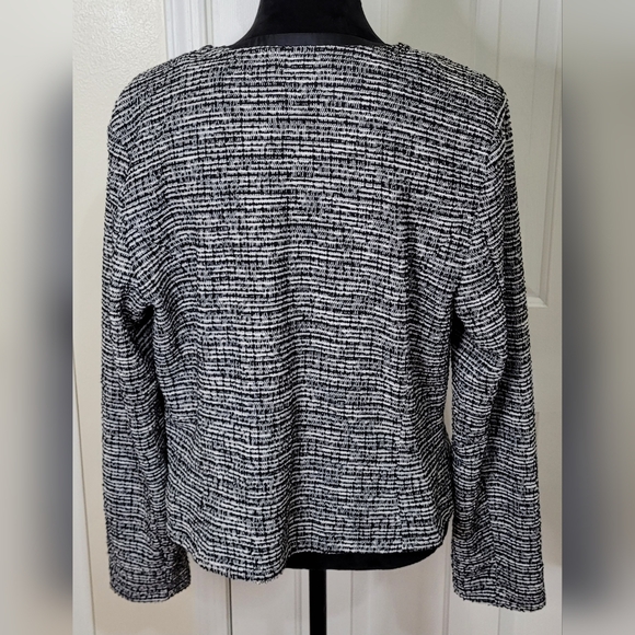 Covington Woman's Twill Jacket Black and White Size Large - Picture 3 of 11